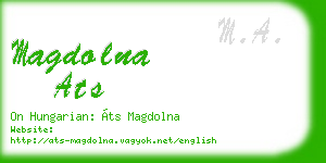 magdolna ats business card
